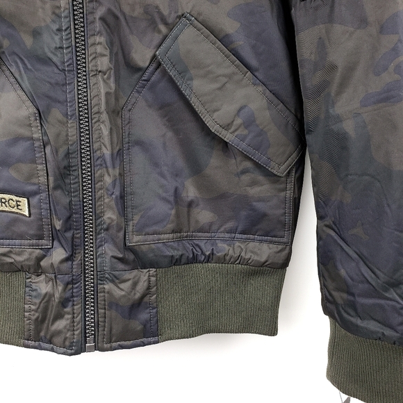 XRAY Jeans Olive Camo Embellished Flight Jacket - Picture 5 of 9
